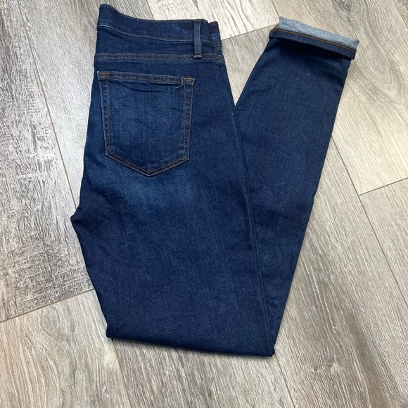 LOFT HI RISE SKINNY COTTON BLUE JEANS - Picture 3 of 9